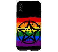Pentagramme Arc-en-Ciel Goth LGBTQ Drapeau Pentacle Gay Pride Coque pour iPhone XS Max
