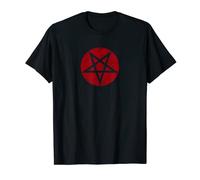 Pentagramme en cercle rouge vintage avec motif pentagramme T-Shirt