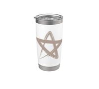 Pentagramme Esprit sur la Matière Wicca Ésotérisme Sorcières Gobelet isotherme en acier inoxydable double paroi