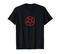 Pentagramme inversé AKA Pentacle Cerclé - Rouge - Effet vieilli T-Shirt