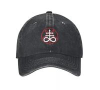 Pentagramme Rouge avec léviathan Croix Baseball Cap Sports Cap Visière fête Chapeau Femmes Casquettes Cadeau pour Hommes
