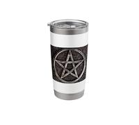 Pentagramme Wicca Esprit sur la Matière Sorcières Ésotérisme Gobelet isotherme en acier inoxydable double paroi
