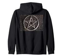 Pentagramme Wicca Esprit sur la Matière Sorcières Ésotérisme Sweat à Capuche