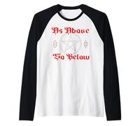 Pentagramme Wicca Symboles Élémentaires Gothique Sorcières Manche Raglan