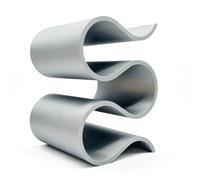 Pentamenta - Porte-bouteilles Zigzag pour 4 bouteilles de vin - Imprimé en 3D avec bioplastique, design moderne - Noir, Argent ou Bronze (Argent)