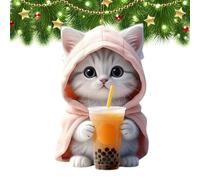 Pentants De Figurine De Chats - Charme Suspendu Intérieur De En Acrylique, Ornement De Décoration De Voiture Mignon | Pendentifs Animaux Décoratifs Multi-usages Pour Pièce D'accent Intérieur De