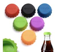 Pentaton Bouchon de Bouteille Réutilisable, Économiseur de bière, Liège Couronne, Couvercle du Boisson, Fermeture du vin, Couvercle en Caoutchouc, Blocage en Silicone (12)