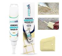 PentaUSA Joint Carrelage - Colle et Joint Salle de Bain, Mortier pour Carrelage, Kit Réparation - Spatule Incluse (250g - Crème)