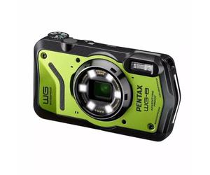 PENTAX Caméra d'aventure WG-8 Verte Toutes Saisons, avec Une Performance exceptionnelle, imperméable, résistante à la poussière, aux Chocs, Anneau Lumineux Multi-Applications pour la Macro