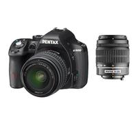 Pentax K-500 Appareil photo numérique Reflex 16.28 Mpix Kit + Objectif 18-55 mm + Objectif 50-200 mm Noir