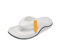 Pente à fond épais et mode à l'extérieur portant bout ouvert tête carrée drags à froid chaussures pour femmes tissu denim coréen talons hauts sandales en liège pour femmes plates, blanc, 36.5 EU