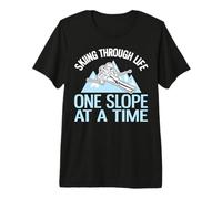 Pente à la Fois Amusante pour Le Ski Alpin T-Shirt Haut de Gamme