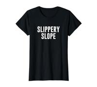 Pente Glissante T-Shirt Graphique avec Valeur, Femme, Noir, L