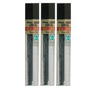 Pentel 0,5 mm Taille HB Abat-jour Dureté crayon recharge Remplacement de mines Hi Pollymer Super pour automatique et porte-mines (lot de 3 tubes - 36 Pièces)