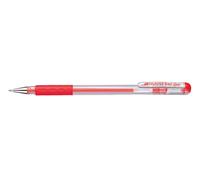 Pentel 0.6mm Tip Hybrid Grip Vivid Gel Ink Pen with Rubber Finger Grip - Red