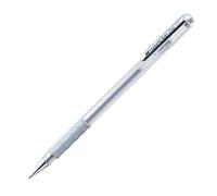 Pentel 0.8mm Tip Hybrid Gel Metallic Ink Pen with Comfortable Finger Grip - Silver