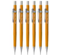 Pentel 0,9 mm (p209) Jaune P200 Series mécanique automatique draughting Crayon gomme rechargeable Laisse p209-g (Lot de 6)