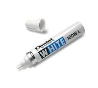Pentel – Marqueur permanent X100W – pointe biseautée – blanc
