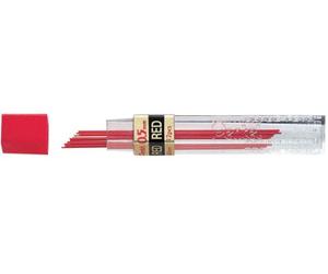 Pentel 1X Etui 12 Mines Rouge pour Portemine Ppr