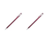 Pentel 23-k110 Dual métallique Hybrid Dual métallique Roller encre gel, Gel, 1 pièce, brillant 2 effets de couleurs différentes sur papier clair/foncé 0,5mm pink/met. pink (Lot de 2)