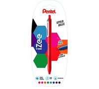 Pentel 487106 Stylo-bille iZee rétractable avec clip en métal Rouge