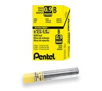 Pentel 509-B Lot de 12 Etuis de 15 mines 0,9mm B pour porte-mines