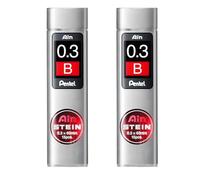 Pentel Ain Stein Lot de 2 mines de recharge mécanique 0,3 mm B