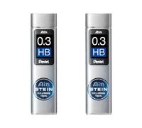 Pentel Ain Stein Lot de 2 mines de recharge mécanique HB 0,3 mm