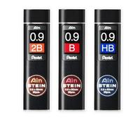 Pentel Ain Stein Lot de 3 tubes de recharge mécanique 0,9 mm HB/2B/B