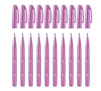 Pentel Feutre pinceau Brush Sign Pen SES15C-P2X Mauve - Lot de 10