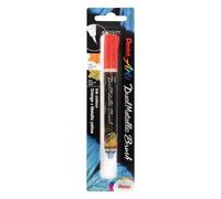 Pentel Arts Dual Metallic Brush XGFH Feutre pinceau encre gel métallisée irisée, pointe nylon, traits fins à larges, 2 effets de couleur orange + jaune métallique