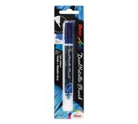 Pentel Arts Dual Metallic Brush XGFH Feutre pinceau encre gel métallisée irisée, pointe nylon, traits fins à larges, 2 effets de couleur violet + bleu métallique