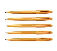 Pentel Arts Lot De 5 Stylos Feutre Sign Pen S520-Y Pointe Moyenne Ocre