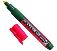 Pentel Arts Marqueur à craie effaçable humide Pointe biseautée Chisel 12 Pack Rouge