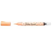 Pentel Arts Milky Brush XGFH-PFX Feutre pinceau encre gel pastel, pointe nylon, traits fins à larges, Orange pastel