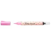 Pentel Arts Milky Brush XGFH-PPX Feutre pinceau encre gel pastel, pointe nylon, traits fins à larges, Rose pastel