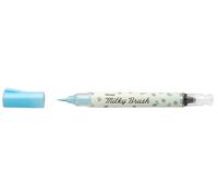 Pentel Arts Milky Brush XGFH-PSX Feutre pinceau encre gel pastel, pointe nylon, traits fins à larges, Bleu ciel pastel