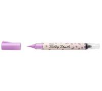 Pentel Arts Milky Brush XGFH-PVX Feutre pinceau encre gel pastel, pointe nylon, traits fins à larges, Violet pastel