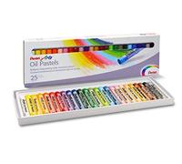 Pentel PHN-25U - Boite de 25 Pastels à l'huile couleurs assorties