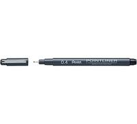 Pentel Arts Pointliner S20P Feutre Technique encre à pigments, Pointe calibrée 0,4 mm, Noir, Lot de 12