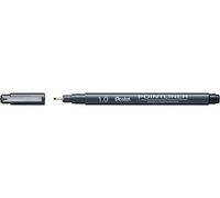 Pentel Arts Pointliner S20P Feutre Technique encre à pigments, Pointe calibrée 1,0 mm, Noir, Lot de 12