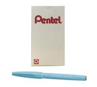 Pentel Arts Sign Pen Brush Encre bleu p le Bo te de 12 stylos