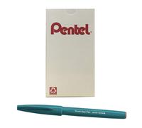 Pentel Arts Sign Pen Brush, encre verte turquoise, bo te de 12 stylos