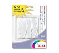 Pentel Arts ZEH02PABP10 Gommes Hi-Polymer Blanc