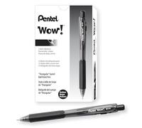 Pentel, BK440, Lot de 12 stylos bille rétractables couleur noir corps triangulaire confortable