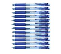 Pentel BLN104 EnerGel X Snap On Roller Pointe extra-fine 0,4 mm Bleu 12 pièces
