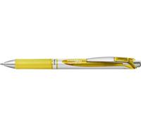 Pentel - Bolígrafo Energel retráctil con mecanismo de presión y punta de bola, 0,35mm de grosor de trazo, Color amarillo.