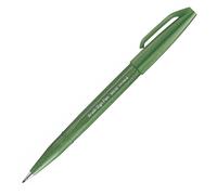 Pentel Brush Sign Pen Olive Green 1 count (Pack of 1) Olive Green