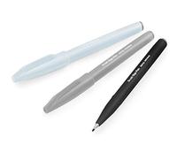 Pentel Brush Sign Pen SES15C Lot de 3 stylos pointe pinceau monochrome