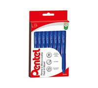 Pentel BX440 Feel-it Wow Lot de 8 stylos à bille rétractables Bleu 1,0 mm